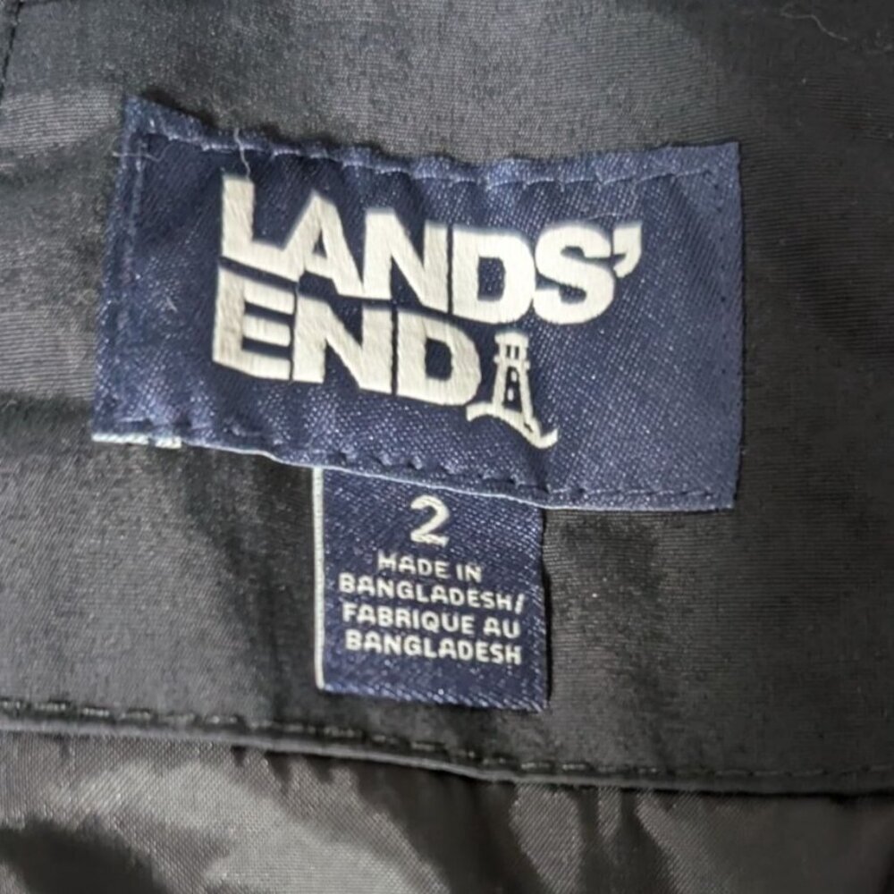 Lands End Snow Bibs‎ Kids Size 2 Squall Waterproof Insulated Iron Knee Overalls - Picture 3 of 11